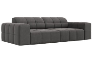 Cosmopolitan Design Tmavě šedá sametová pohovka Chicago 244 cm