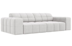 Cosmopolitan Design Světle šedá sametová pohovka Chicago 244 cm
