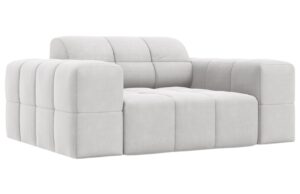Cosmopolitan Design Světle šedé sametové křeslo Chicago