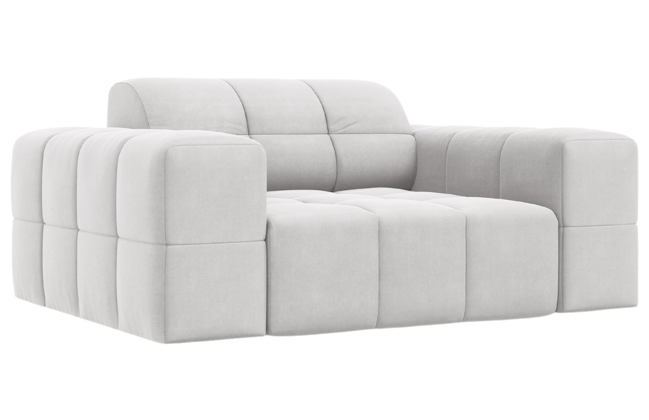 Cosmopolitan Design Světle šedé sametové křeslo Chicago