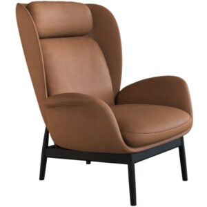 Flexlux Koňakově hnědé kožené lounge křeslo PADOVA