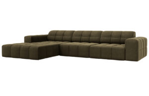 Cosmopolitan Design Zelená sametová rohová pohovka Chicago 284 cm