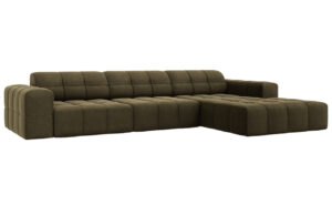 Cosmopolitan Design Zelená sametová rohová pohovka Chicago 284 cm