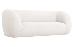 Cosmopolitan Design Bílá bouclé pohovka Essen 210 cm