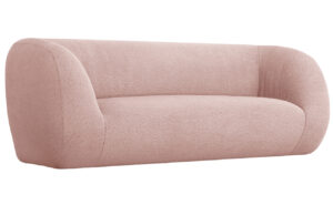 Cosmopolitan Design Pudrově růžová bouclé pohovka Essen 210 cm