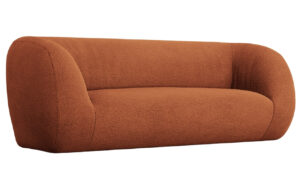 Cosmopolitan Design Hnědá bouclé pohovka Essen 210 cm