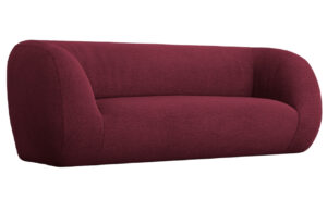 Cosmopolitan Design Bordová bouclé pohovka Essen 210 cm