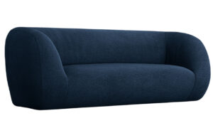 Cosmopolitan Design Modrá bouclé pohovka Essen 210 cm