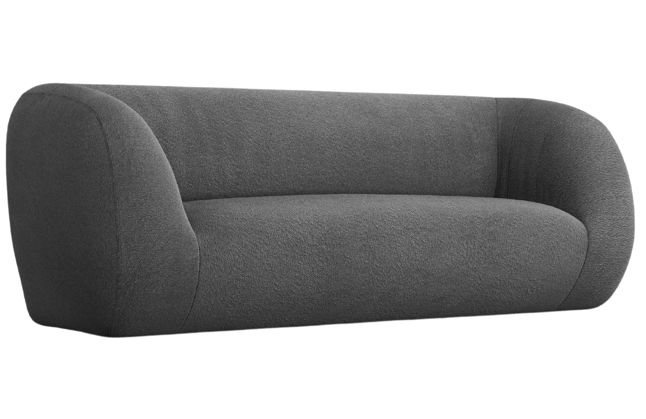Cosmopolitan Design Šedá bouclé pohovka Essen 210 cm