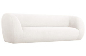 Cosmopolitan Design Bílá bouclé pohovka Essen 230 cm