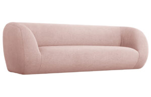 Cosmopolitan Design Pudrově růžová bouclé pohovka Essen 230 cm