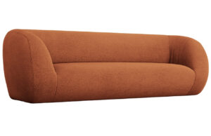 Cosmopolitan Design Hnědá bouclé pohovka Essen 230 cm