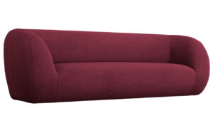 Cosmopolitan Design Bordová bouclé pohovka Essen 230 cm