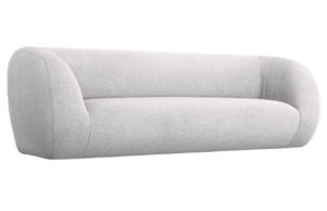 Cosmopolitan Design Světle šedá bouclé pohovka Essen 230 cm