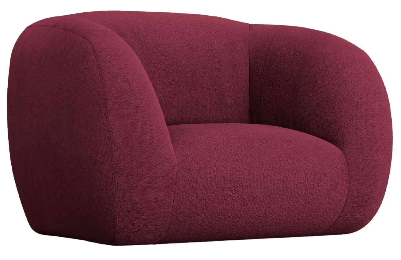 Cosmopolitan Design Bordové bouclé křeslo Essen