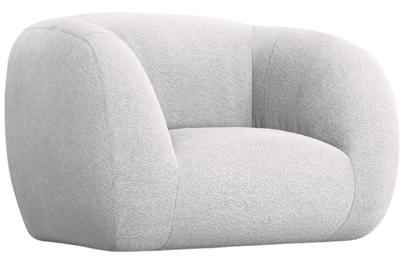 Cosmopolitan Design Světle šedé bouclé křeslo Essen