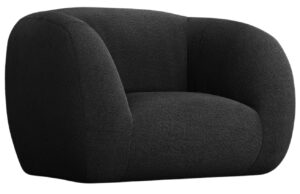 Cosmopolitan Design Černé bouclé křeslo Essen