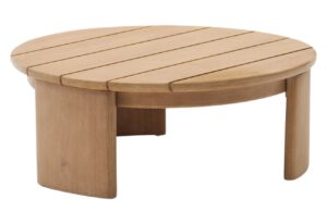 Kave Home Dřevěný zahradní konferenční stolek Xoriguer 90 cm