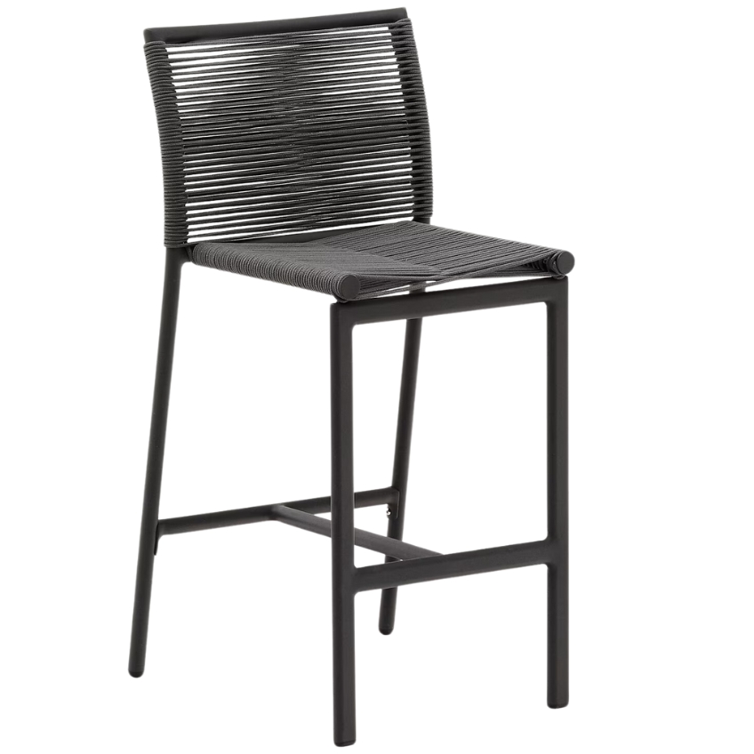 Kave Home Šedá zahradní barová židle Culip 65 cm