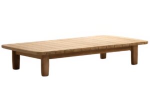 Kave Home Teakový zahradní stolek Tirant 140 x 70 cm