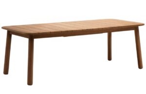 Kave Home Teakový zahradní rozkládací stůl Turqueta 220 / 294 x 100 cm