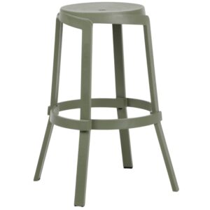 Nardi Zelená plastová zahradní barová židle Stack Maxi 77 cm