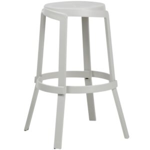 Nardi Bílá plastová zahradní barová židle Stack Maxi 77 cm