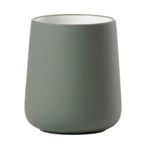 Zone Denmark Olivově zelený porcelánový kelímek na kartáčky Nova