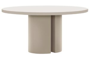 Kave Home Krémový lakovaný jídelní stůl Nealy Ø150 cm