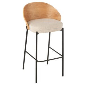 Dřevěná barová židle J-line Carter 77 cm