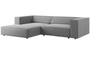 Cosmopolitan Design Světle šedá sametová rohová pohovka Arendal 224 cm