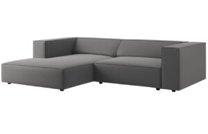 Cosmopolitan Design Šedá sametová rohová pohovka Arendal 224 cm