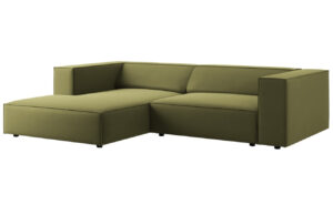 Cosmopolitan Design Zelená sametová rohová pohovka Arendal 224 cm
