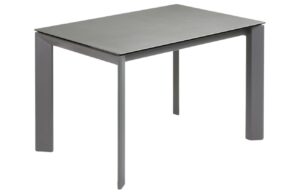 Kave Home Šedý keramický rozkládací jídelní stůl Axis 120/180 x 80 cm