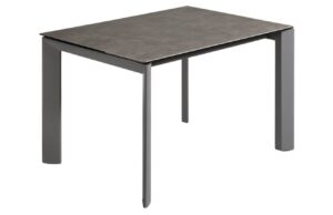 Kave Home Šedý keramický rozkládací jídelní stůl Axis 120/180 x 80 cm