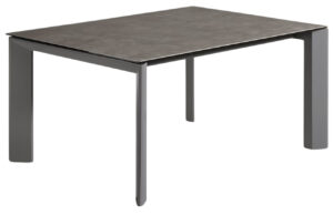 Kave Home Šedý keramický rozkládací jídelní stůl Axis 160/220 x 90 cm