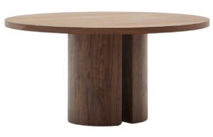 Kave Home Ořechový jídelní stůl Nealy Ø150 cm