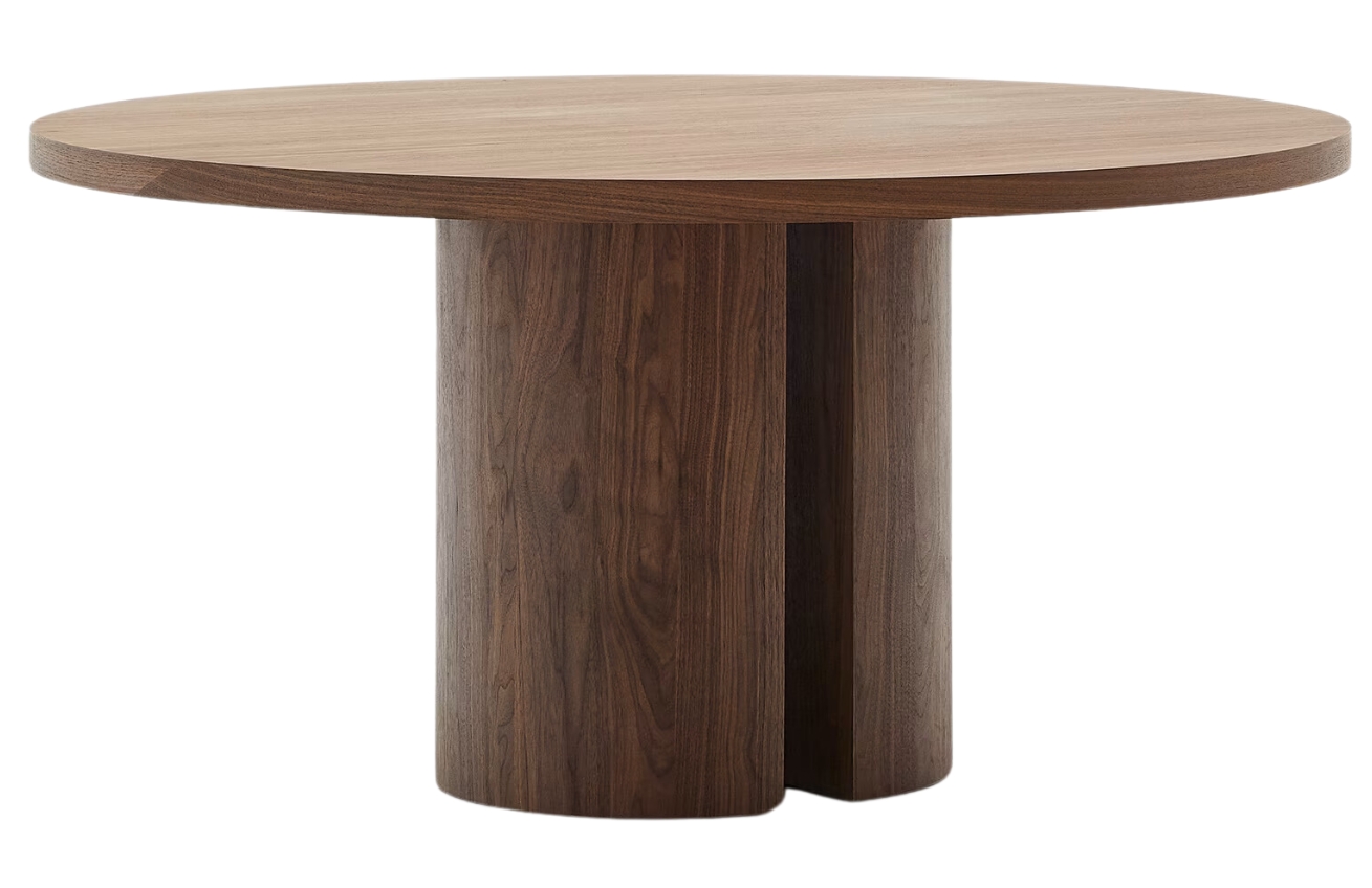 Kave Home Ořechový jídelní stůl Nealy Ø150 cm
