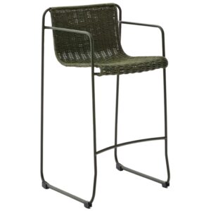 Kave Home Zelená zahradní barová židle Maurina 75 cm