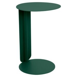 Fermob Tmavě zelený kovový zahradní odkládací stolek Bebop 40 cm