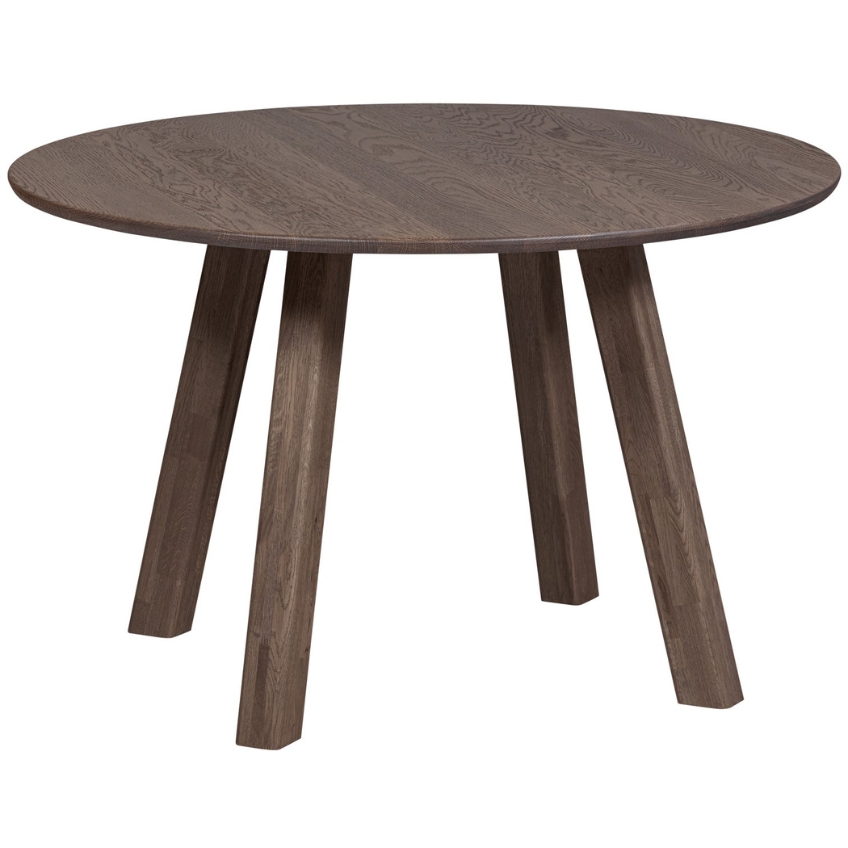 WOOOD Tmavý dubový jídelní stůl Tablo ⌀120 cm