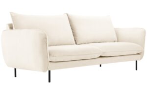 Cosmopolitan Design Světle béžová sametová pohovka Vienna 160 cm