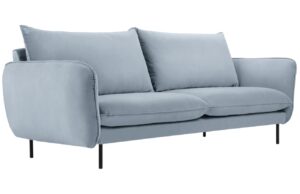 Cosmopolitan Design Světle modrá sametová pohovka Vienna 160 cm