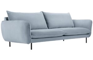 Cosmopolitan Design Světle modrá sametová pohovka Vienna 200 cm