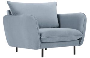 Cosmopolitan Design Světle modré sametové křeslo Vienna