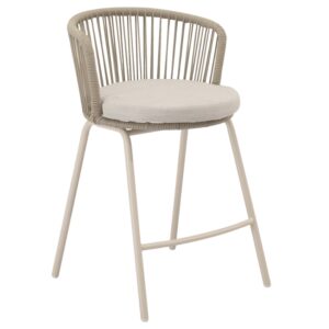 Somcasa Béžová kovová barová židle Pierre 65 cm