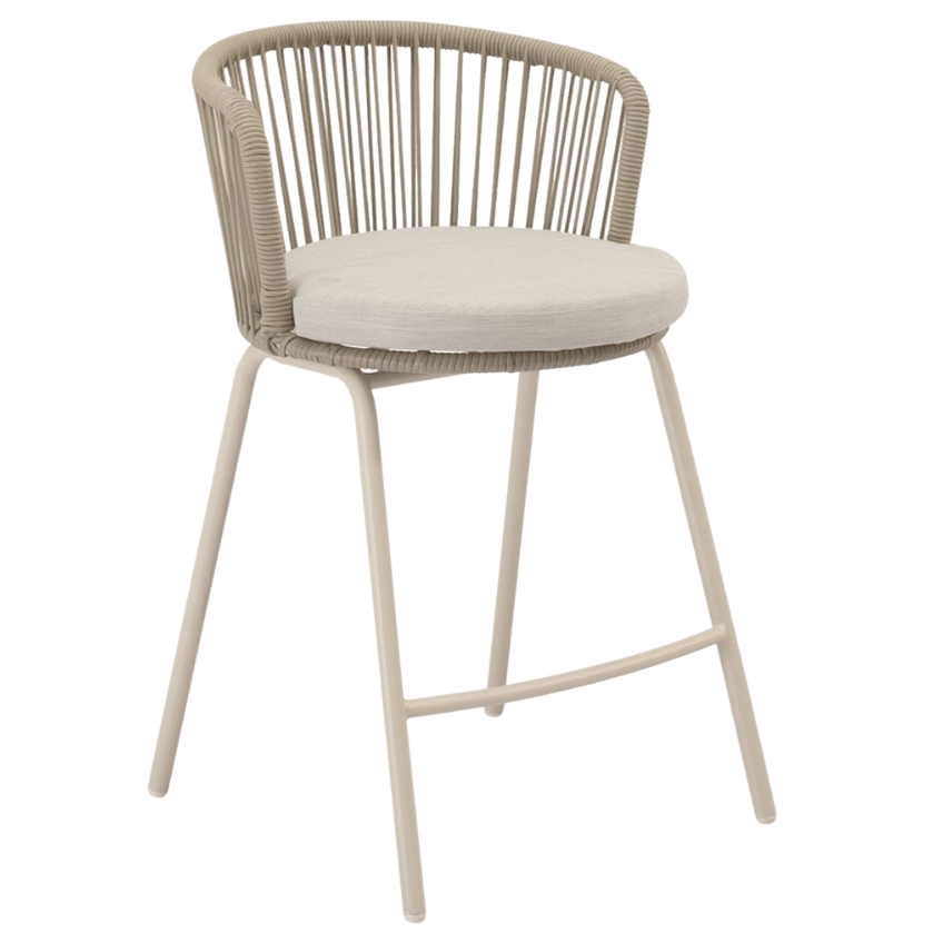 Somcasa Béžová kovová barová židle Pierre 65 cm