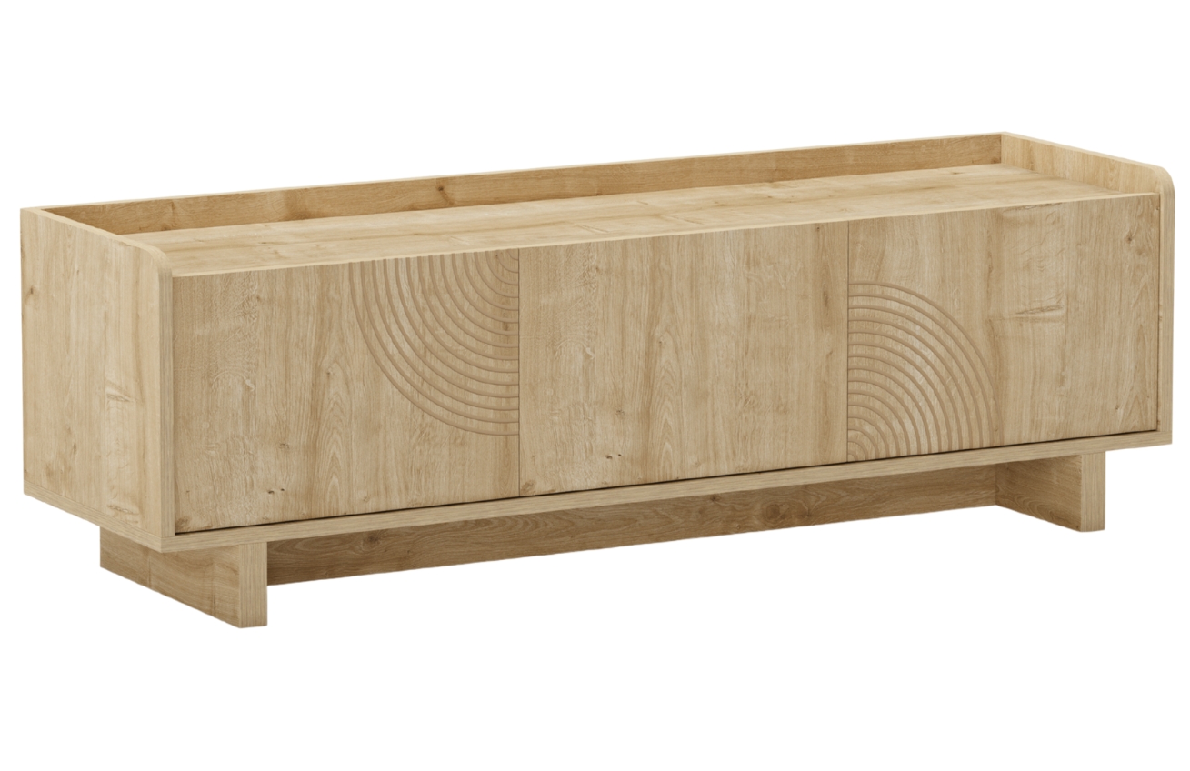 Marckeric TV stolek Daira 140 x 40 cm s dubovým dekorem