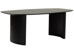 NovaNook Černý dřevěný jídelní stůl Maris 200 x 100 cm