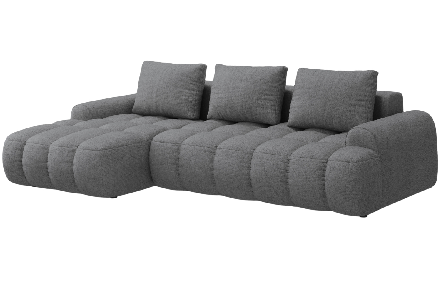 Cosmopolitan Design Šedá rozkládací pohovka Linz 275 cm